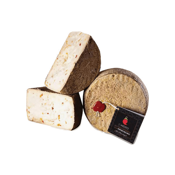 ROCCA TOSCANA CHEESE PECORINO L'ARDITO CHILI PEPPER AROMA AGED £27.68 AL KG (APPROX. 1.5 KG)