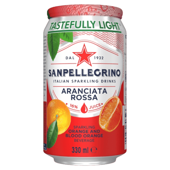 SAN PELLEGRINO ARANCIATA ROSSA CANS GB 330 ML (24 in a box)