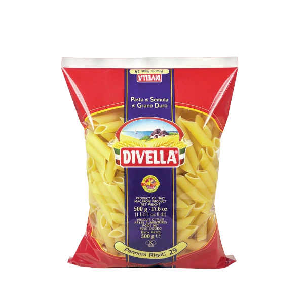 DIVELLA PASTA DI SEMOLA PENNONI RIGATI N.29 500 GR (24 in a box)