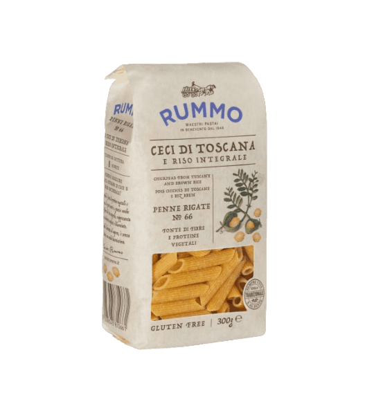 RUMMO PASTA GLUTEN FREE PENNE RIGATE AI CECI N.66 300 GR (16 in a box)