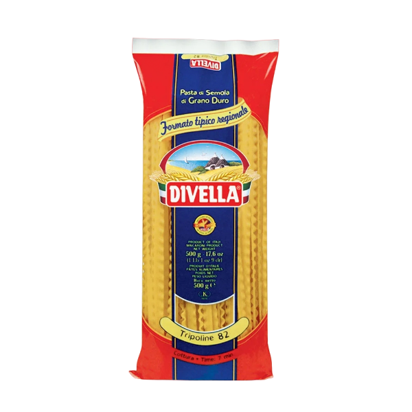DIVELLA PASTA DI SEMOLA FORMATI SPECIALI TRIPOLINE N.82 500 GR (24 in a box)