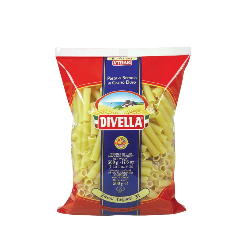DIVELLA PASTA DI SEMOLA ZITONI TAGLIATI N.31 500 GR (24 in a box)