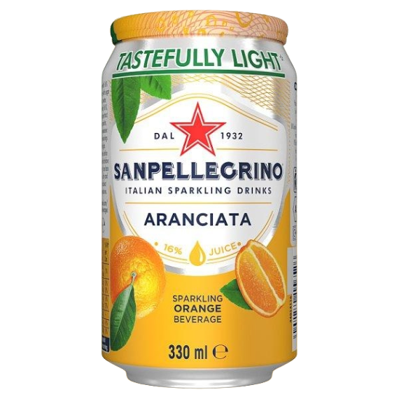 SAN PELLEGRINO ARANCIATA CANS GB 330 ML (24 in a box)