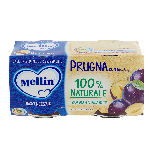 MELLIN HOMOGENIZED FRUIT PRUNE 100 GR X2 (12 in a box)