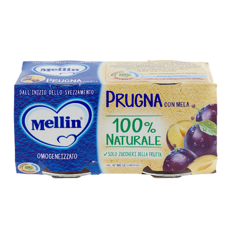 MELLIN HOMOGENIZED FRUIT PRUNE 100 GR X2 (12 in a box)