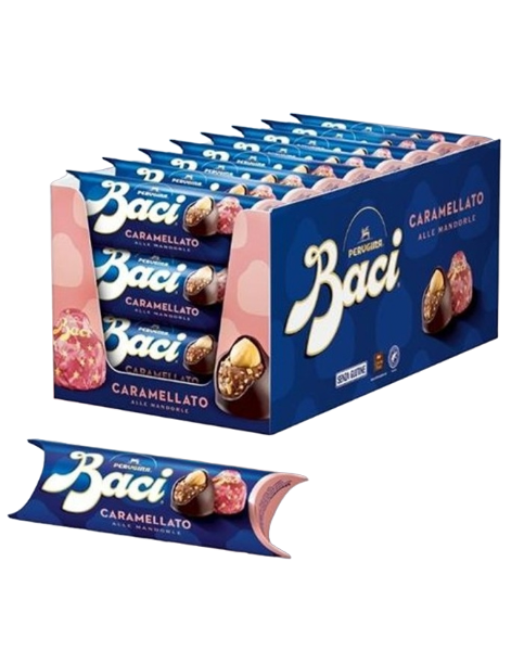 PERUGINA BACI BIJOU CARAMELLATO ALMONDS STICK 37 GR (21 in a box) LIMITED EDITION
