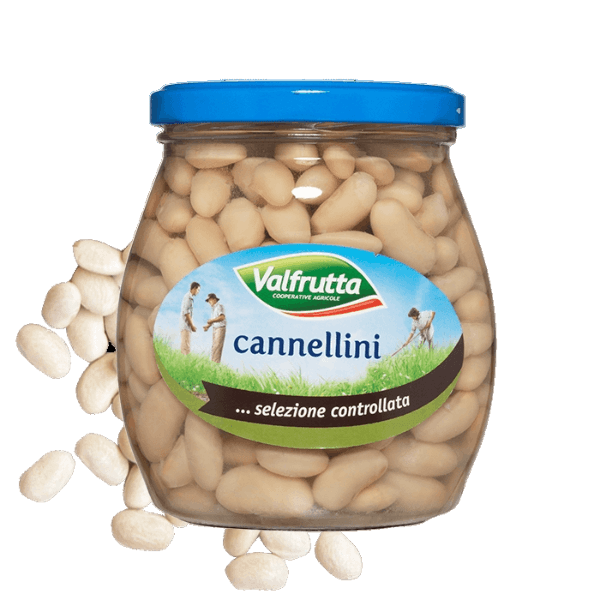 VALFRUTTA LEGUMES BEANS CANNELLINI IN BRINE 370 GR (12 in a box)