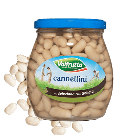 VALFRUTTA LEGUMES BEANS CANNELLINI IN BRINE 370 GR (12 in a box)