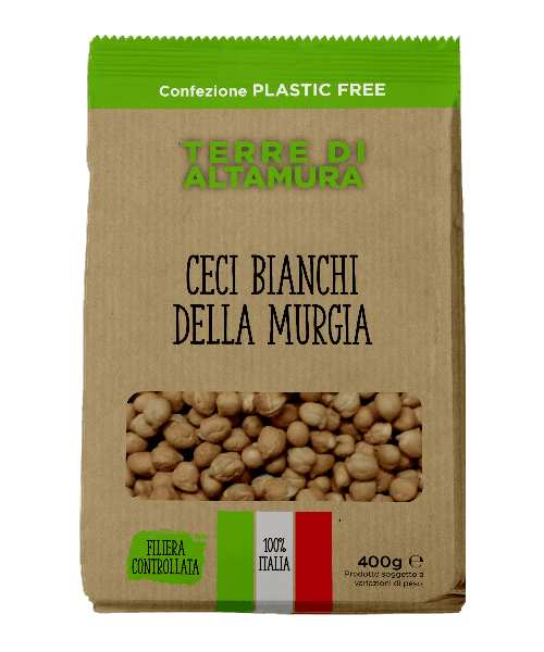 TERRE DI ALTAMURA DRIED VEGETABLES WHITE CHICKPEAS 400 GR (12 in a box)