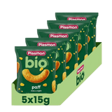 PLASMON ORGANIC SNACK CRISPS BIO PAFF MAIZE AND MILLET 15 GR (5 in a box)