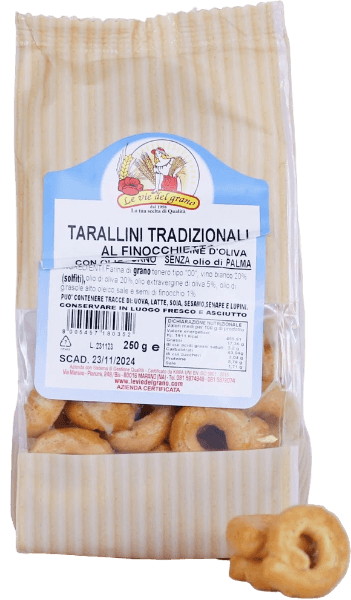 VOSTRO FORNAIO BAKERY SNACK TARALLI FENNEL 250 GR (12 in a box)