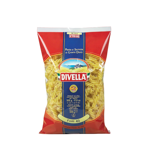 DIVELLA PASTA DI SEMOLA FUSILLI N.40 500 GR (24 in a box)