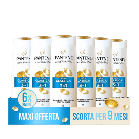 PANTENE SHAMPOO 3IN1 PRO V ACTIVE NUTRI-PLEX CLASSICO 250 ML (6 in a box)