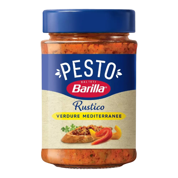 BARILLA PESTO RUSTICO MEDITERRANEAN VEGETABLES 200 GR (8 in a box)