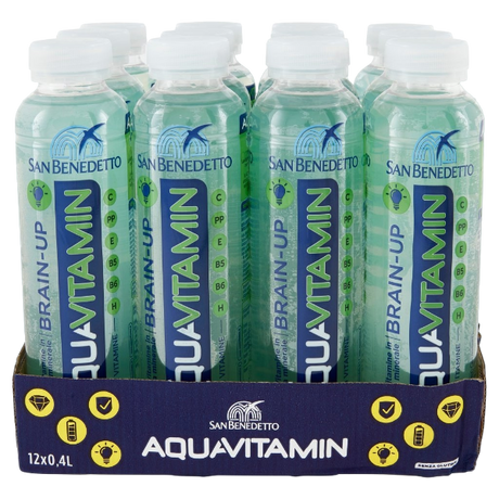 SAN BENEDETTO AQUAVITAMIN C BRAIN-UP KIWI/APPLE/POMEGRANATE PET 400 ML (12 in a box)