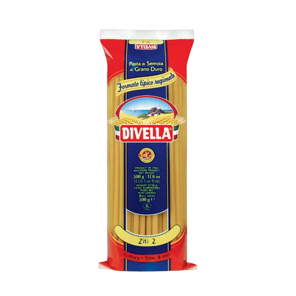 DIVELLA PASTA DI SEMOLA FORMATI SPECIALI ZITI N.2 500 GR (24 in a box)