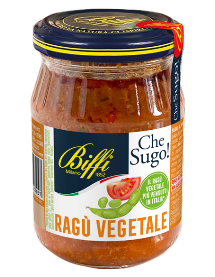 BIFFI PASTA SAUCE RAGU' 100% VEGETAL 190 GR (6 in a box)