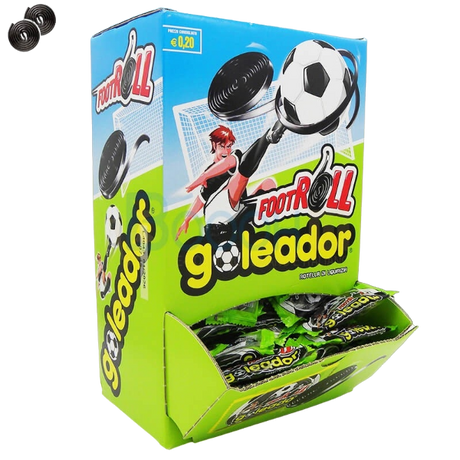 GELCO EXPO CANDY GOLEADOR FOOTROLL LIQUORICE X200 (1 in a box)