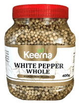 KEERNA SPICES CEYLON WHITE PEPPER WHOLE 400 GR (1 in a box)