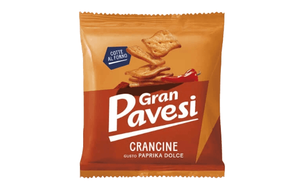 PAVESI SNACK CRACKER CRANCINE PAPRIKA X6 180 GR (16 in a box)