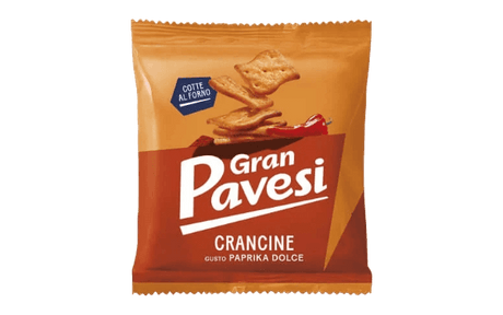 PAVESI SNACK CRACKER CRANCINE PAPRIKA X6 180 GR (16 in a box)
