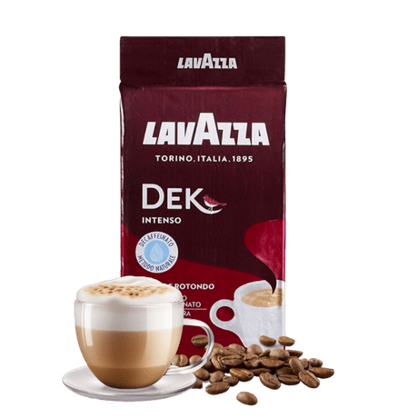 LAVAZZA COFFEE GROUND DECAFFEINATED DEK DECAF INTENSO 250 GR (20 in a box)