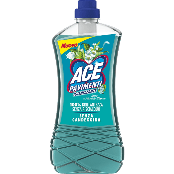 ACE FLOOR DETERGENTS PAVIMENTI SANITISING TALC 1 LT (8 in a box)