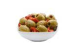 MICCIO OLIVES PITTED GREEN GREEK SPICY IN OIL 3 KG (1 in a box)