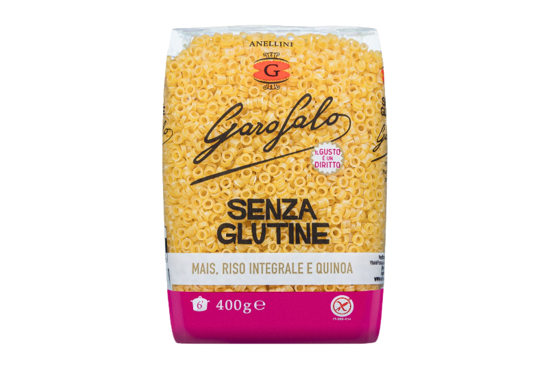 GAROFALO PASTA GLUTEN FREE ANELLINI 400 GR (12 IN A BOX)