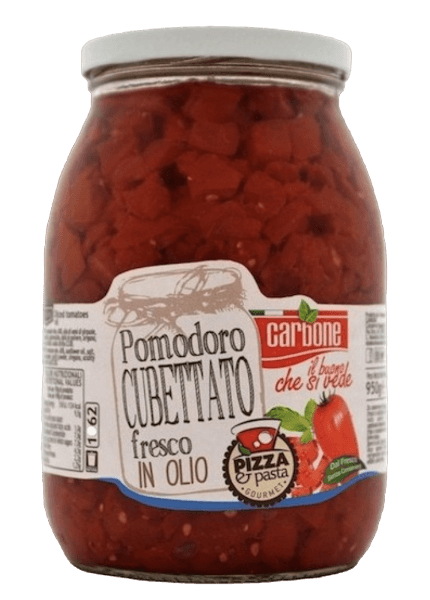 CARBONE TOMATO DICED FRESH IN OIL 950 GR (6 in a box)