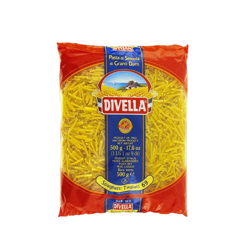 DIVELLA PASTA DI SEMOLA SPAGHETTI TAGLIATI N.69 500 GR (24 in a box)