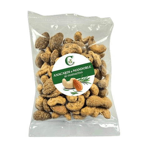 CIAVOLINO DRIED FRUITS SNACK CASHEW NUTS AND ALMONDS WITH ROSEMARY 100 GR (12 in a box)