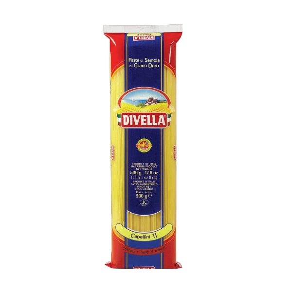 DIVELLA PASTA DI SEMOLA SPAGHETTI CAPELLINI N.11 500 GR (36 in a box)