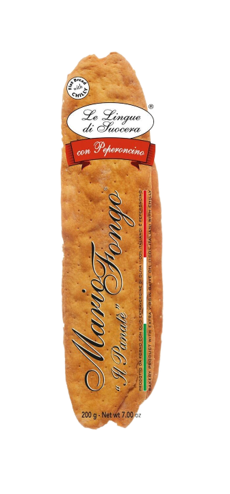 MARIO FONGO CRACKERS LINGUE DI SUOCERA PEPERONCINO SPICY 200 GR (12 in a box)