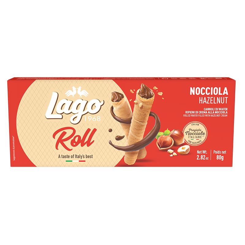 ELLEDI ROLL BREAK WAFER HAZELNUT 80 GR (24 in a box)