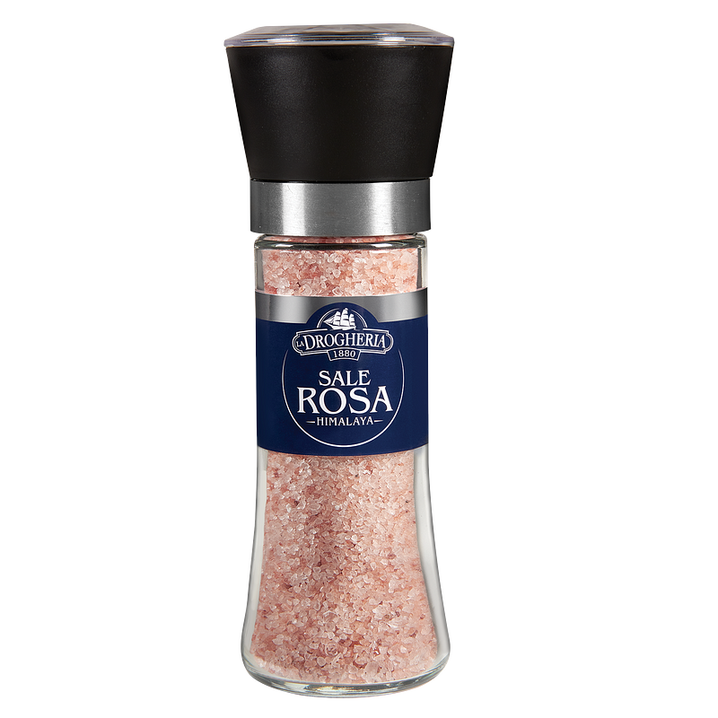 DROGHERIA ALIMENTARE SPICES PINK SALT HIMALAYA WITH GRINDING CAP 190 GR (6 in a box)