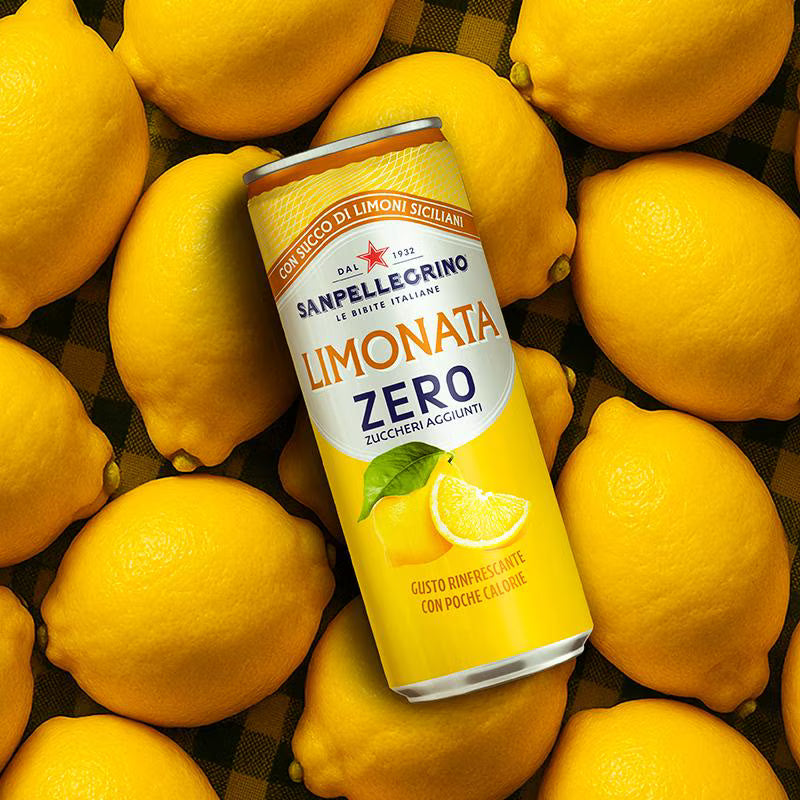 SAN PELLEGRINO ZERO LIMONATA CANS 330 ML (24 in a box)