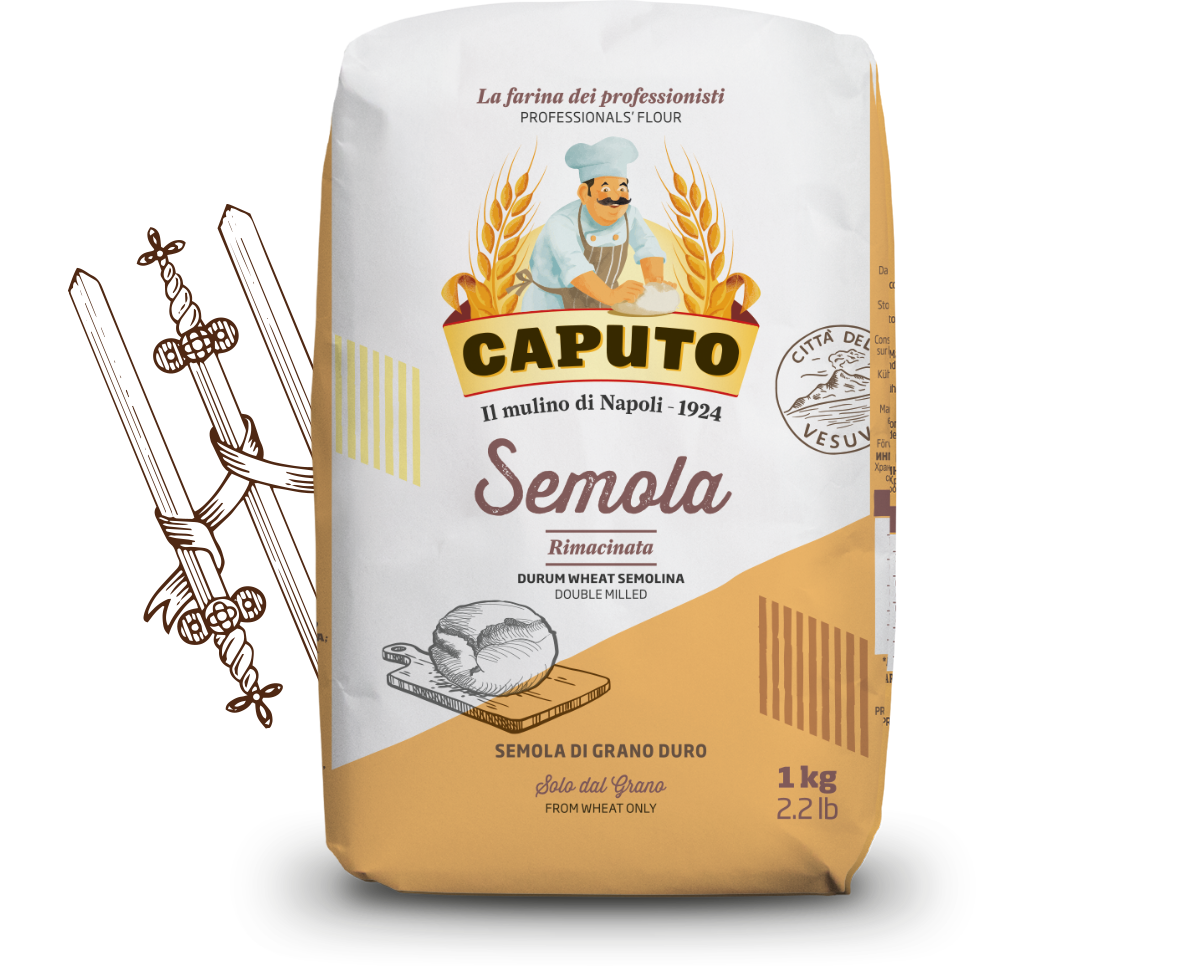CAPUTO FLOURS SEMOLA RIMACINATA DI GRANO DURO 1 KG (10 in a box)
