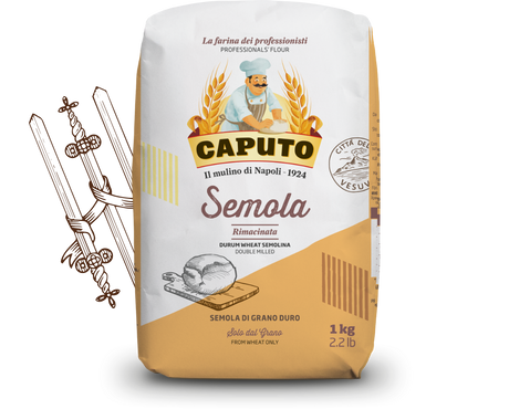 CAPUTO FLOURS SEMOLA RIMACINATA DI GRANO DURO 1 KG (10 in a box)