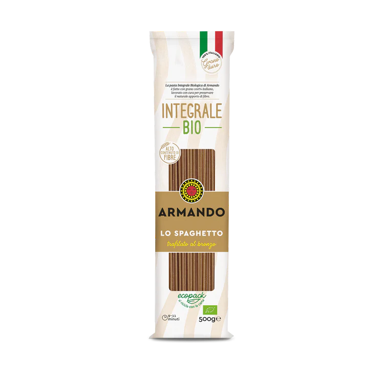 ARMANDO PASTA WHOLEMEAL ORGANIC LO SPAGHETTO 500 GR (20 IN A BOX)
