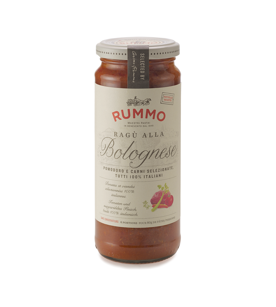 RUMMO PASTA SAUCE RAGU' ALLA BOLOGNESE VEGETABLES JAR 340 GR (6 in a box)