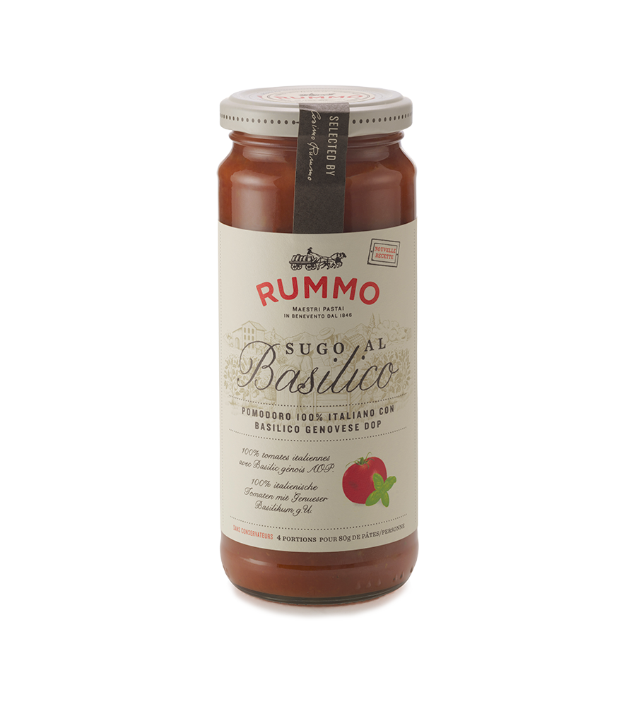 RUMMO PASTA SAUCE WITH BASIL JAR 340 GR (6 in a box)