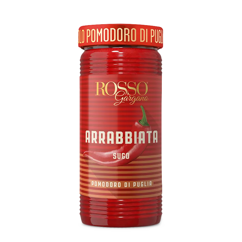 ROSSO GARGANO PASTA SAUCE SUGO ALL'ARRABBIATA 290 GR (12 in a box)