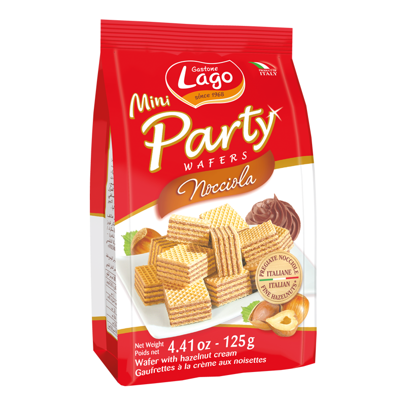 ELLEDI MINI PARTY WAFER HAZELNUT 125 GR (12 in a box)