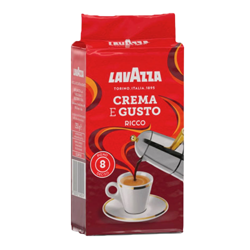 LAVAZZA CAFFE' MACINATO CREMA E GUSTO RICCO 250 GR X2 (10 in a box) –   - The best E-commerce of Italian Food in UK