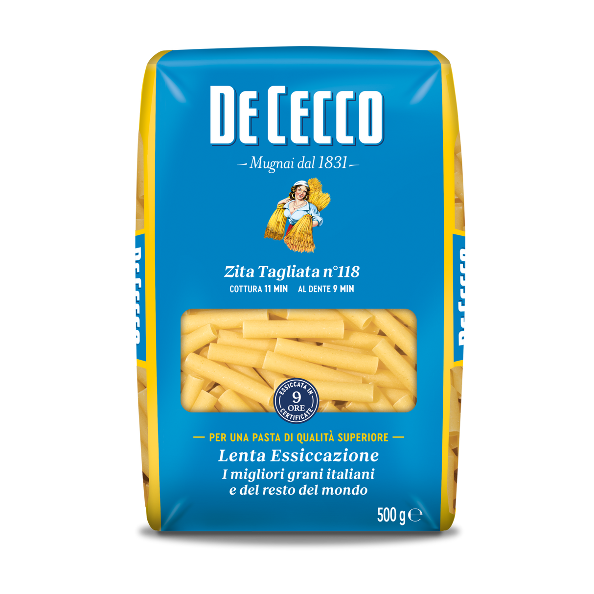 DE CECCO PASTA DI SEMOLA ZITA TAGLIATA N.118 500 GR (24 in a box)