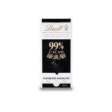 LINDT EXCELLENCE CHOCOLATE BAR DARK EXTRA ASSOLUTO 99% 100 GR (18 in a box)
