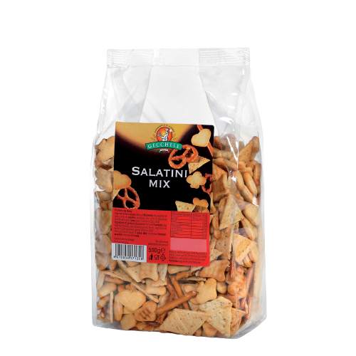 GECCHELE SNACK SALATINI MIX 500 GR (9 in a box)