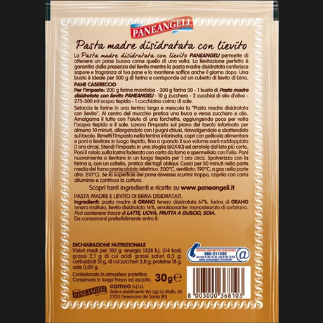 PANEANGELI YEAST SOURDOUGH 30 GR (24 in a box)
