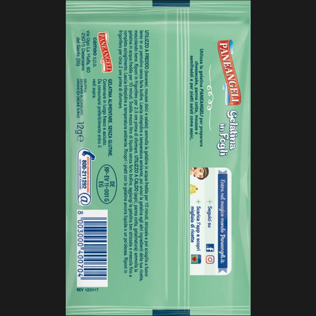 PANEANGELI EDIBLE JELLY IN SHEETS 12 GR (30 in a box)